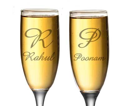 Champagne flute glass 007